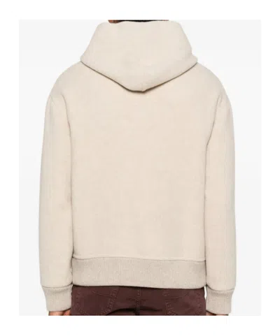 Fedeli Hooded Zip-front Jacket In Neutral