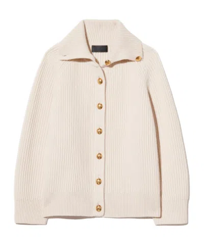 Nili Lotan Deryl Fisherman Knit Cashmere Cardigan In Neutral