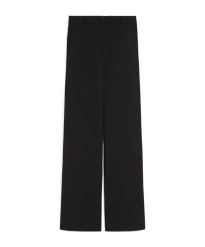 Max Mara Concealed-fastening Trousers In Black