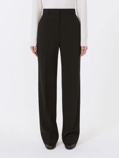 Max Mara Concealed-fastening Trousers In Black