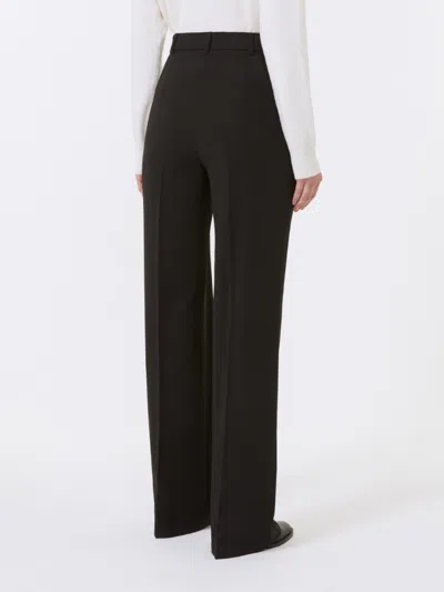 Max Mara Concealed-fastening Trousers In Black