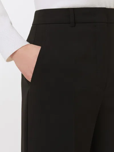 Max Mara Concealed-fastening Trousers In Black