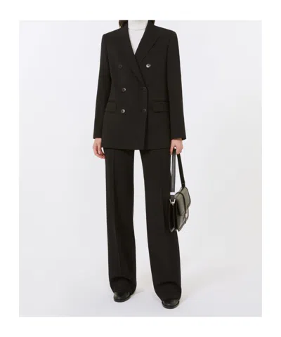 Max Mara Concealed-fastening Trousers In Black