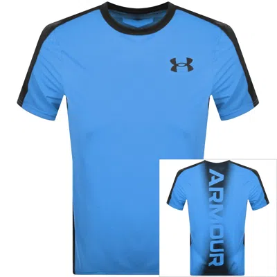 Under Armour Wordmark T Shirt Blue In Blue