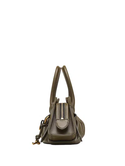 Marc Jacobs Womens Beech Cristina Logo-plaque Leather Satchel Bag In Brown