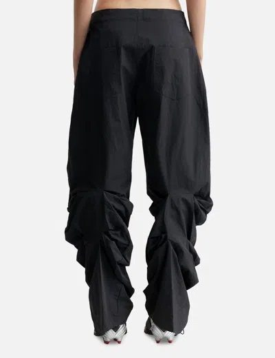 Nache Pintuck Nylon Pants In Black