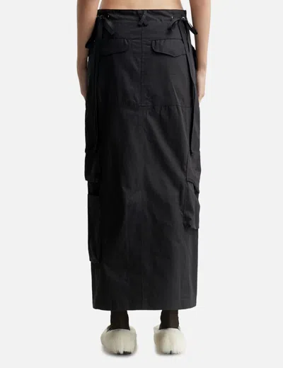 Nache Strap Cargo Maxi Skirt In Black