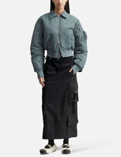 Nache Strap Cargo Maxi Skirt In Black