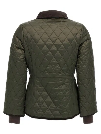 Barbour Beadnell Fitted Quilted Jacket In Green