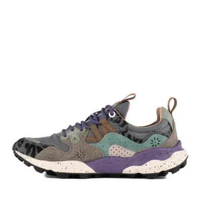 Flower Mountain Yamano 3 Spotted Suede And Nylon Sneakers In Multi