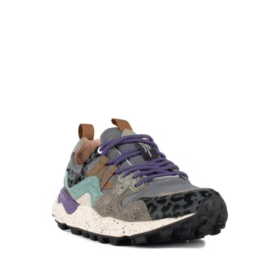 Flower Mountain Yamano 3 Spotted Suede And Nylon Sneakers In Multi