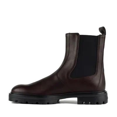 Hogan Chelsea Ankle Boots H673 Brown In Brown