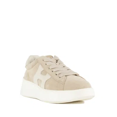 Hogan Beige Rebel Sneakers In Neutral