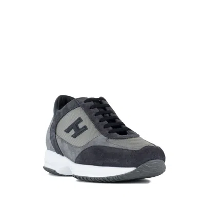 Hogan Sneakers Interactive Grey And Blue In Blue
