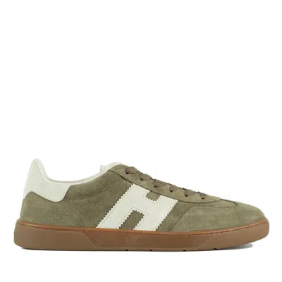 Hogan H647 Logo-patch Low-top Sneakers In Green