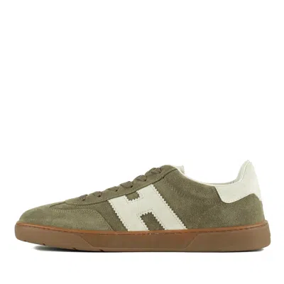 Hogan H647 Logo-patch Low-top Sneakers In Green