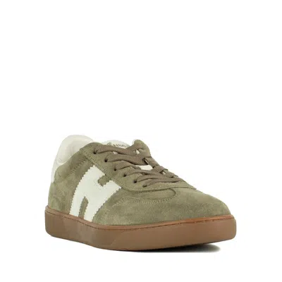 Hogan H647 Logo-patch Low-top Sneakers In Green