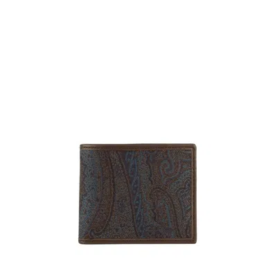 Etro Essential Jacquard Wallet In Multi