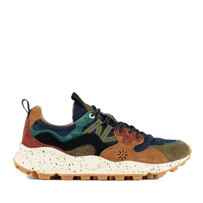 Flower Mountain Yamano 3 Uni Sneakers In Suede And Technical Fabric Multicolor In Multi
