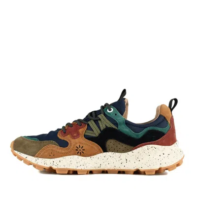 Flower Mountain Yamano 3 Uni Sneakers In Suede And Technical Fabric Multicolor In Multi
