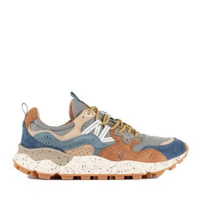 Flower Mountain Yamano 3 Uni Sneakers In Suede And Technical Fabric Grey In Multi