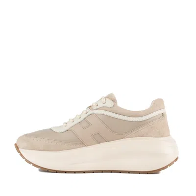 Hogan H696 Beige Sneakers In Brown
