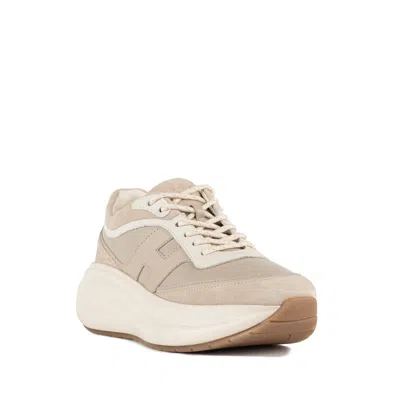 Hogan H696 Beige Sneakers In Brown