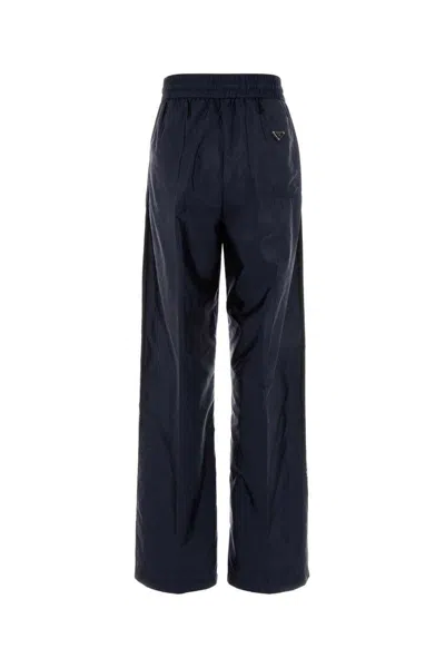 Prada Re-nylon And Lace Trousers In Black