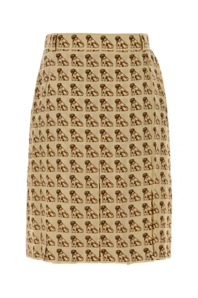 Valentino Womens Betulla Multicolor Printed Pleated Silk Midi Skirt In Multi