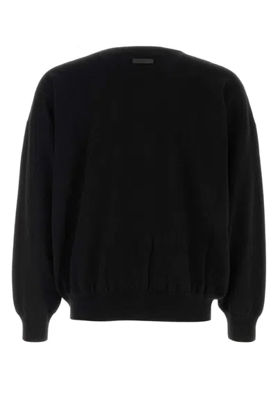 Fear Of God Merino Wool Crewneck Sweater In Black