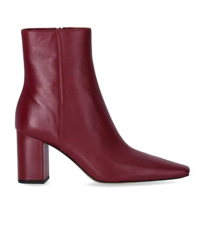 Michael Kors Elisa Mulberry Heeled Ankle Boot In Red