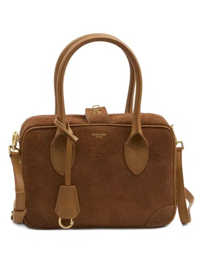 Golden Goose Suede Leather Bag In Leather Color In Brown