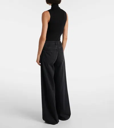 HELSINKI高腰阔腿牛仔裤