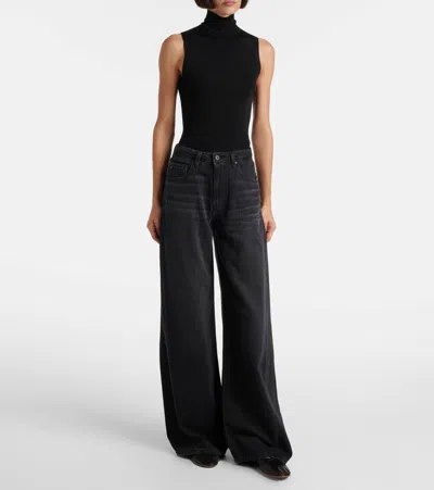 HELSINKI高腰阔腿牛仔裤