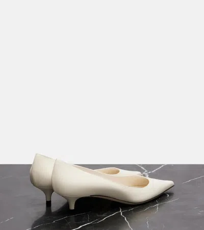 Jimmy Choo Amelia Leather Kitten-heel Pumps In Neutral