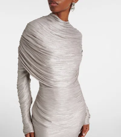 Marmar Halim Ruched Gown In Gray