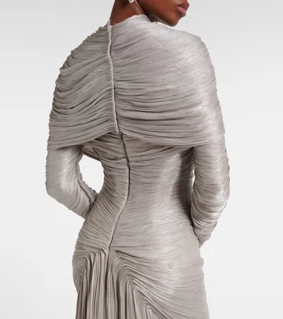 Marmar Halim Ruched Gown In Gray