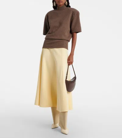 Jacquemus Tourni Leather And Suede Ankle Boots In Brown