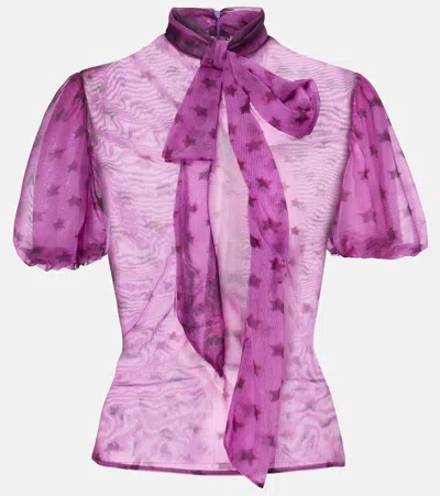 ELULO蝴蝶结细节透视女式上衣