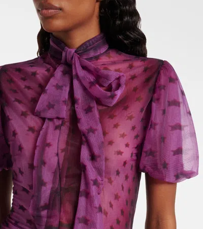 ELULO蝴蝶结细节透视女式上衣