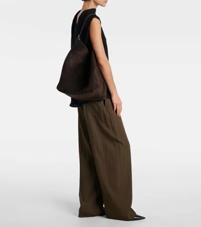 BELTED L号绒面革托特包