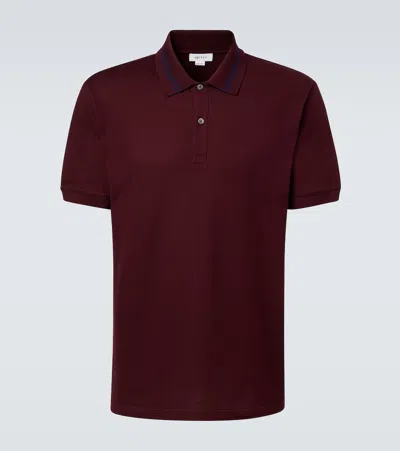 Alexander Mcqueen Alexander Mc Queen Polo Shirt With Logo On The Collar In Burgundy