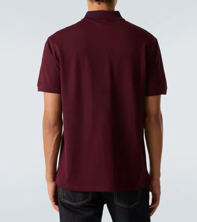 Alexander Mcqueen Alexander Mc Queen Polo Shirt With Logo On The Collar In Burgundy