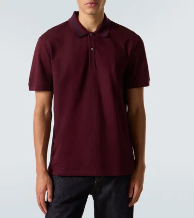 Alexander Mcqueen Alexander Mc Queen Polo Shirt With Logo On The Collar In Burgundy