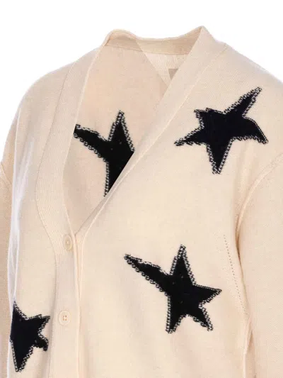 Zadig & Voltaire Womens Ecru Mirkaz Star-motif Cashmere Cardigan In Neutral