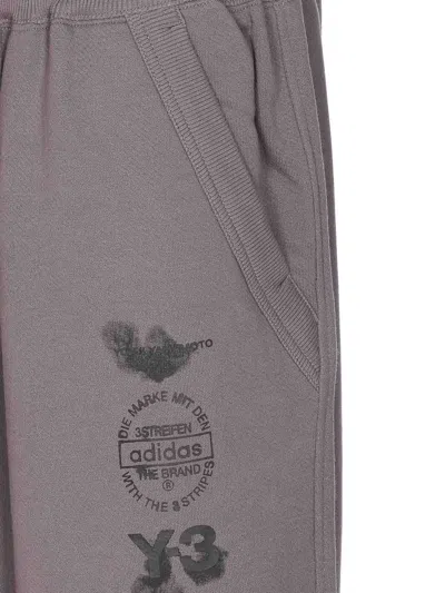 Y-3 Side Graphic Sweatpants In Gray