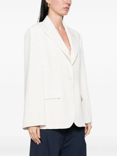 P.a.r.o.s.h Parosh Single-breasted Blazer Jacket In White