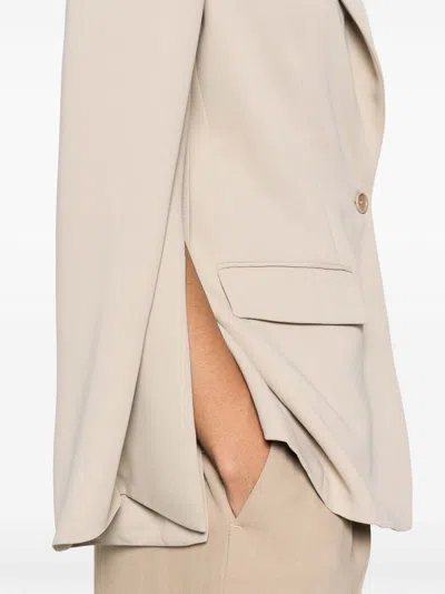 P.a.r.o.s.h Parosh Single-breasted Blazer Jacket In Neutral