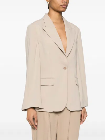 P.a.r.o.s.h Parosh Single-breasted Blazer Jacket In Neutral
