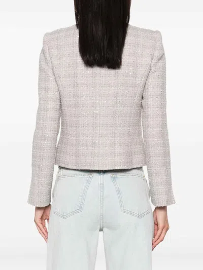 Emporio Armani Wool Blend Blazer Jacket In Neutral
